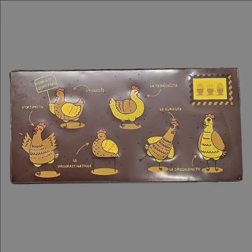 carte-postale-noire-poule-jaune carte-postale-noire-poule-jaune